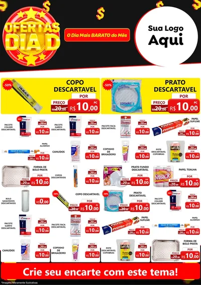 Modelo de Encarte para Encarte A4 Vertical com o tema Dia D para Embalagens