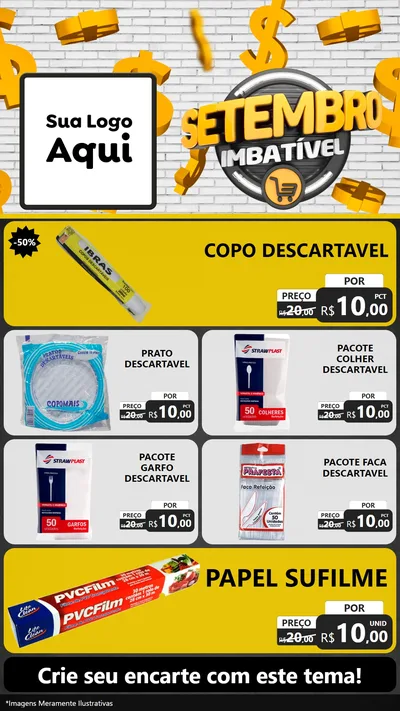 Modelo de TV para TV Vertical com o tema Setembro Imbatível para Embalagens