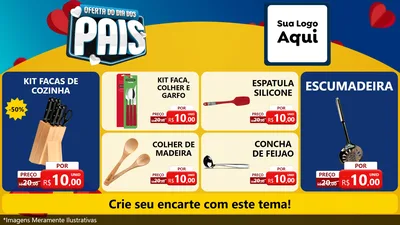 Modelo de TV para TV Horizontal com o tema Oferta Do Dia Dos Pais para Utilidades Domésticas