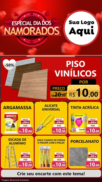 Modelo de Rede Social para Stories com o tema Especial Dia Dos Namorados para Material para Construção