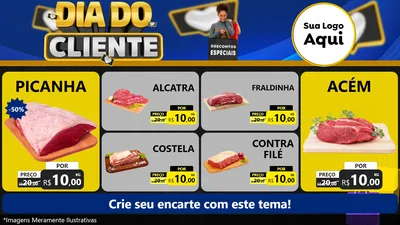 Modelo de TV para TV Horizontal com o tema Dia Do Cliente para Açougue
