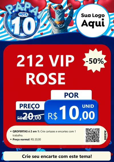 Modelo de Cartaz para Cartaz A4 Vertical com o tema Papai Nota 10 para Perfumes