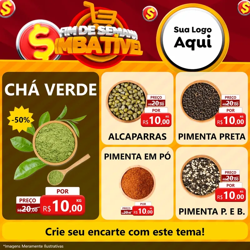 Modelo de Rede Social para Feed Facebook com o tema Fim de Semana Imbatível para Produtos Naturais