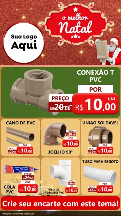 Modelo de Rede Social para Stories com o tema O Melhor Natal para Tubos e conexões