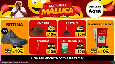 Modelo de TV para TV Horizontal com o tema Sexta-feira Maluca para Agropecuária