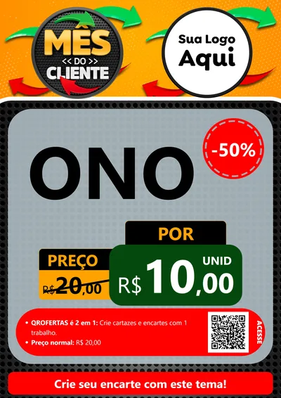 Modelo de Cartaz para Cartaz A4 Vertical com o tema Mês do Cliente para Óticas