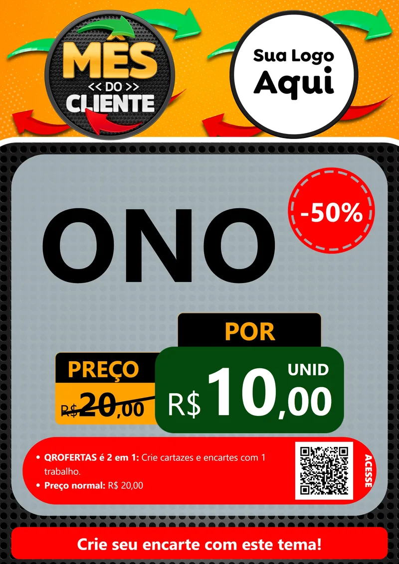 Modelo de Cartaz para Cartaz A4 Vertical com o tema Mês do Cliente para Óticas
