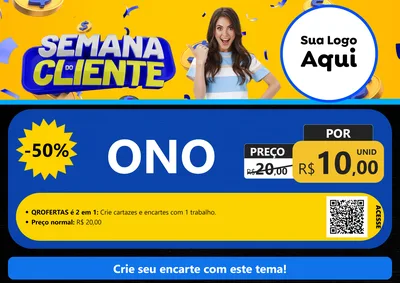 Modelo de Cartaz para Cartaz A4 Horizontal com o tema Semana do Cliente para Óticas