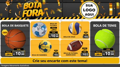 Modelo de TV para TV Horizontal com o tema Bota Fora para Artigos Esportivos