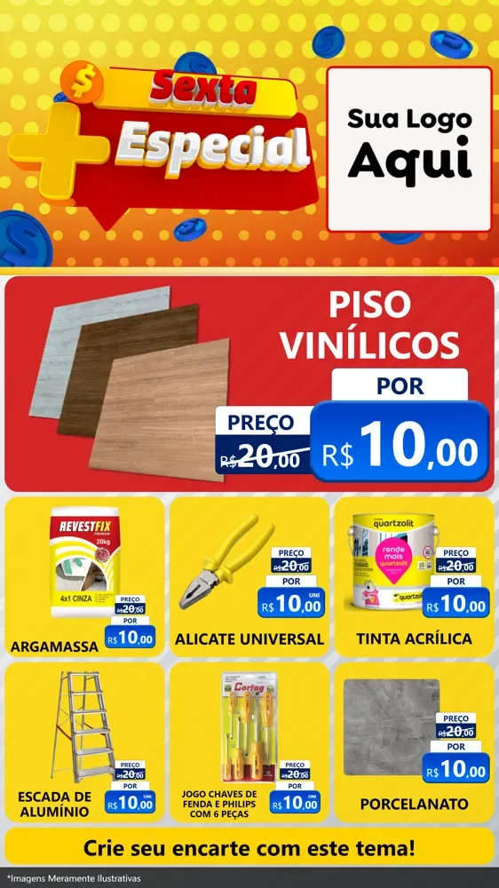 Modelo de Rede Social para Stories com o tema Sexta Mais Especial para Material para Construção