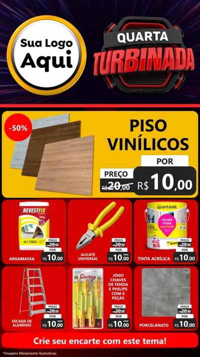 Modelo de Rede Social para Stories com o tema Quarta Turbinada para Material para Construção