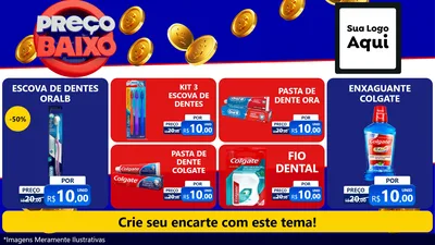 Modelo de TV para TV Horizontal com o tema Preço Baixo para Higiene Pessoal