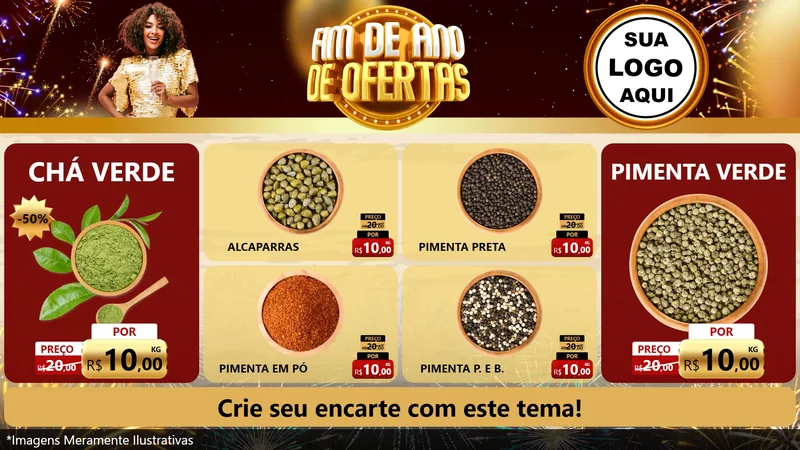 Modelo de TV para TV Horizontal com o tema Fim de Ano de Ofertas para Produtos Naturais