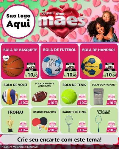 Modelo de Rede Social para Feed Instagram com o tema Dia das Mães para Artigos Esportivos