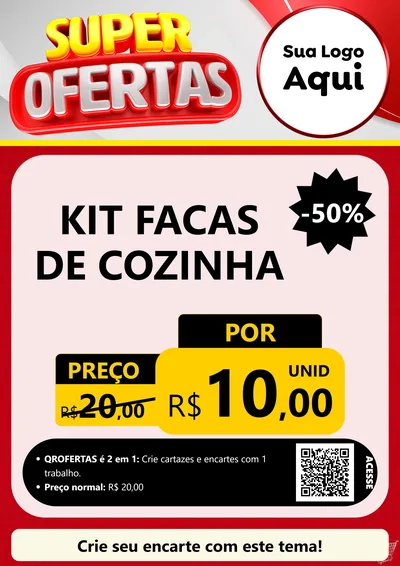 Modelo de Cartaz para Cartaz A4 Vertical com o tema Super Ofertas para Utilidades Domésticas