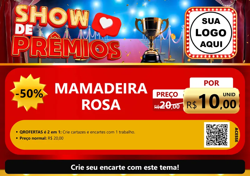 Modelo de Cartaz para Cartaz A4 Horizontal com o tema Show de Prêmios para Bebês
