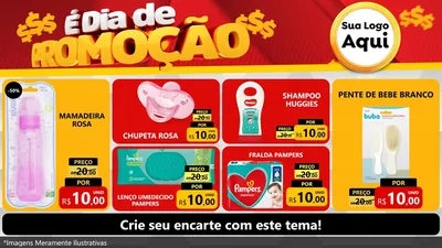 Modelo de TV para TV Horizontal com o tema É Dia De Promoção para Bebês