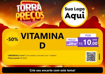 Modelo de Cartaz para Cartaz A4 Horizontal com o tema Torra Preços para Farmácia