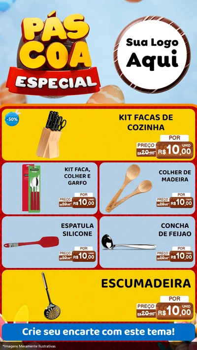 Modelo de TV para TV Vertical com o tema Páscoa Especial para Utilidades Domésticas