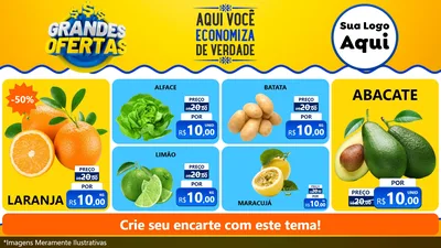 Modelo de TV para TV Horizontal com o tema Grandes Ofertas para Hortifrúti