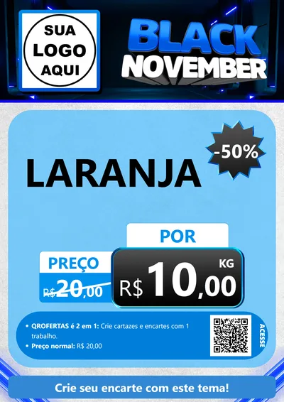 Modelo de Cartaz para Cartaz A4 Vertical com o tema Black November para Hortifrúti