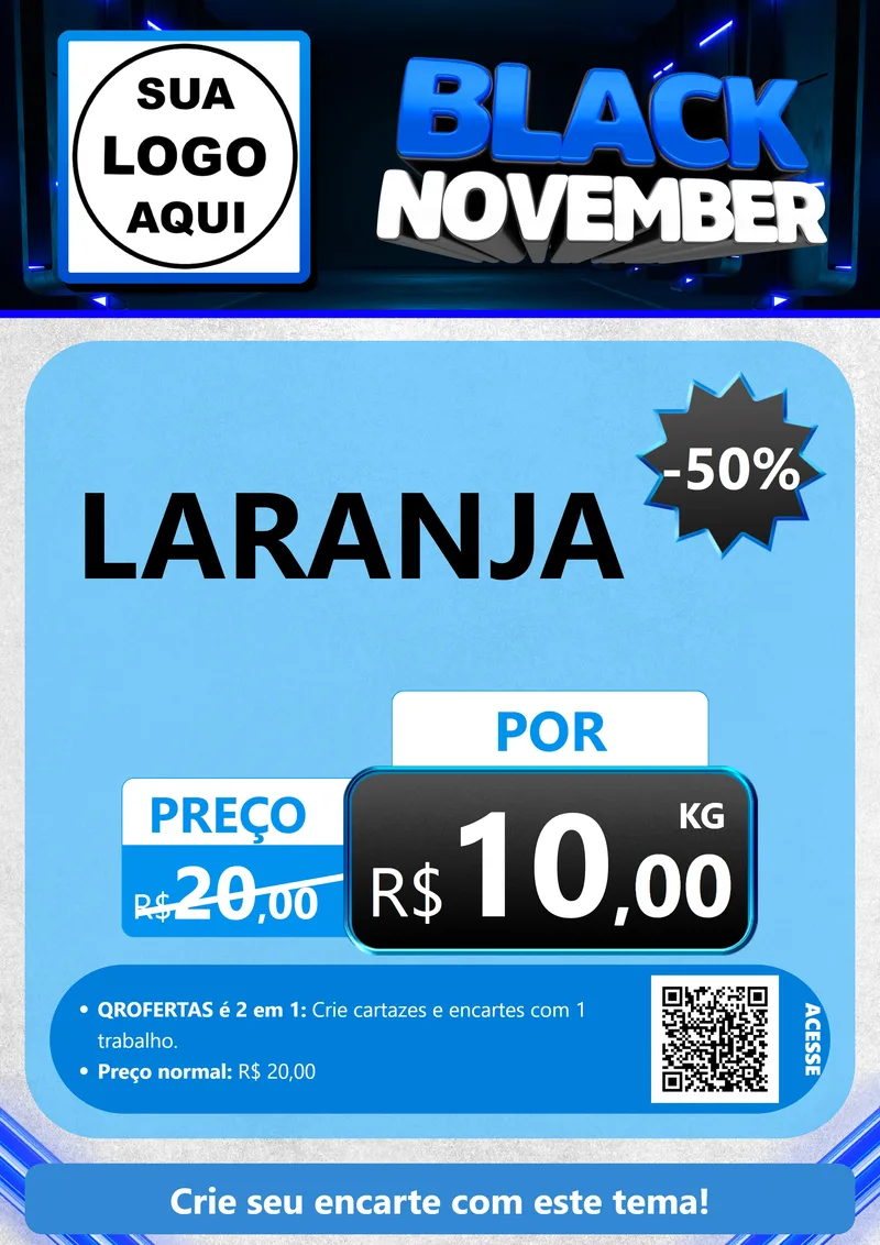 Modelo de Cartaz para Cartaz A4 Vertical com o tema Black November para Hortifrúti