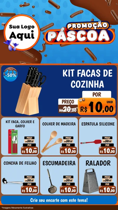 Modelo de Rede Social para Stories com o tema Promoção Páscoa para Utilidades Domésticas