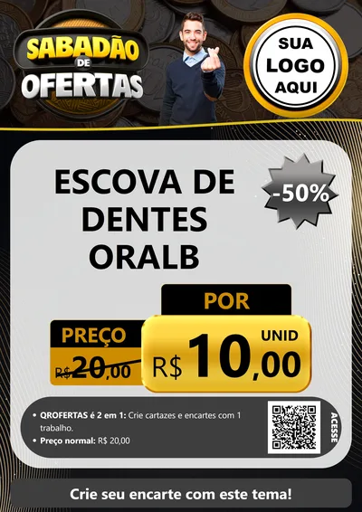 Modelo de Cartaz para Cartaz A4 Vertical com o tema Sabadão de Ofertas para Higiene Pessoal