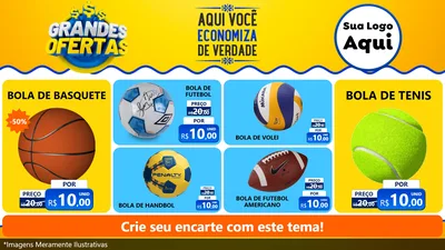 Modelo de TV para TV Horizontal com o tema Grandes Ofertas para Artigos Esportivos