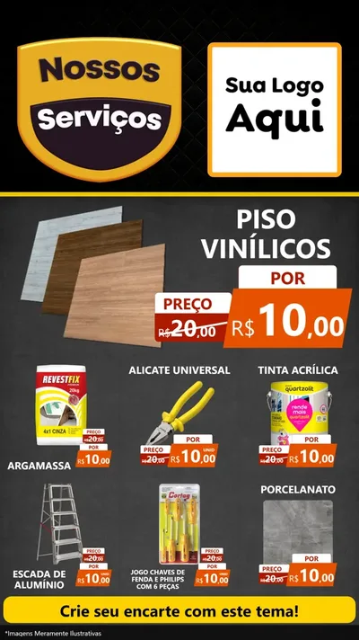Modelo de Rede Social para Stories com o tema Nossos Serviços para Material para Construção