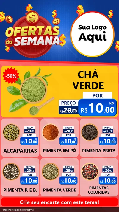 Modelo de Rede Social para Stories com o tema Ofertas Da Semana para Produtos Naturais