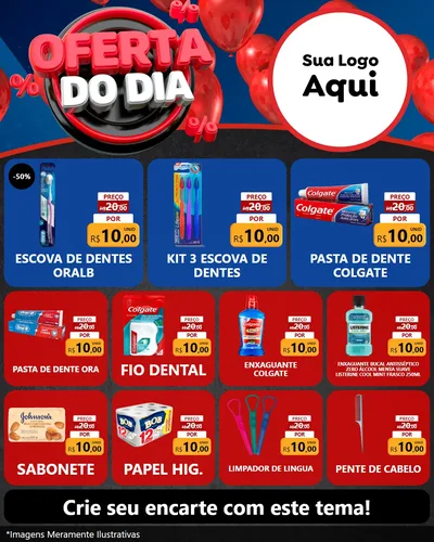 Modelo de Rede Social para Feed Instagram com o tema Oferta do Dia para Higiene Pessoal
