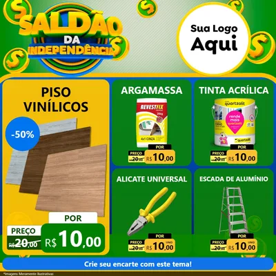 Modelo de Rede Social para Feed Facebook com o tema Saldão da Indepêndencia para Material para Construção
