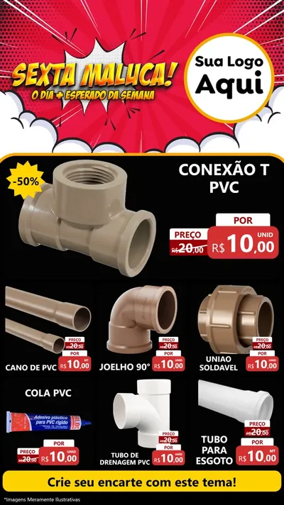 Modelo de Rede Social para Stories com o tema Sexta Maluca! para Tubos e conexões