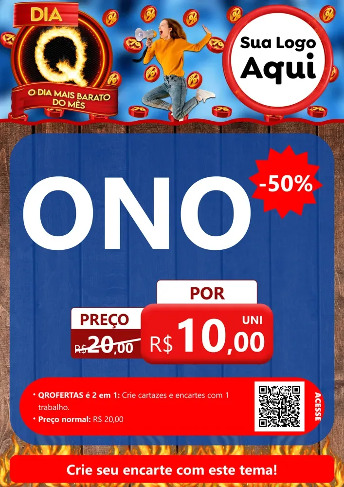 Modelo de Cartaz para Cartaz A4 Vertical com o tema Dia Q - O Dia Mais Barato Do Mês para Óticas