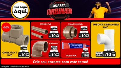 Modelo de TV para TV Horizontal com o tema Quarta Turbinada para Tubos e conexões