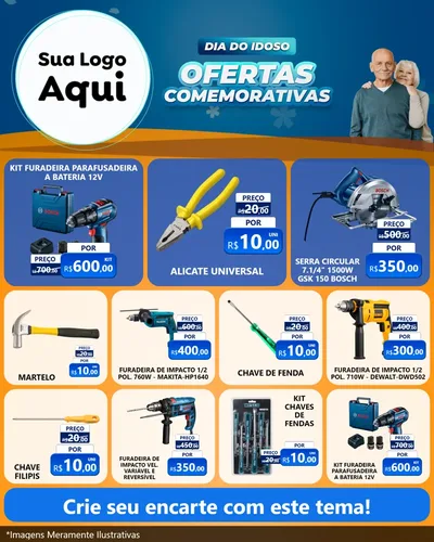 Modelo de Rede Social para Feed Instagram com o tema Dia do Idoso