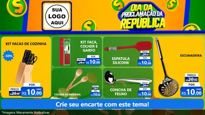 Modelo de TV para TV Horizontal com o tema Dia Da Proclamação da República para Utilidades Domésticas