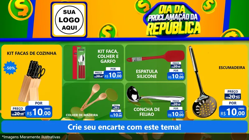 Modelo de TV para TV Horizontal com o tema Dia Da Proclamação da República para Utilidades Domésticas