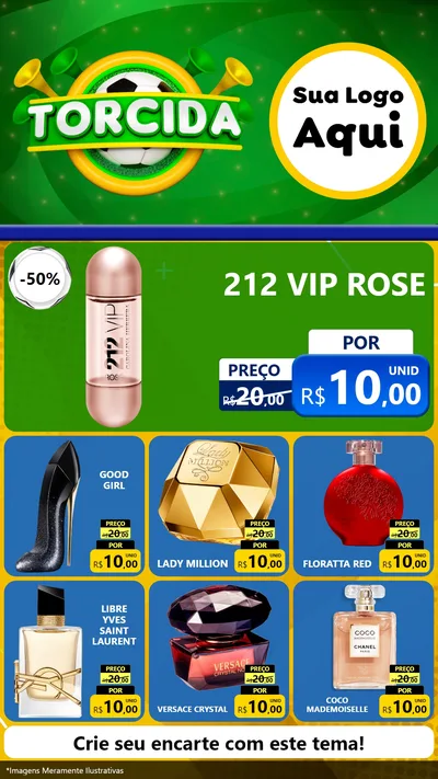 Modelo de Rede Social para Stories com o tema Torcida para Perfumes