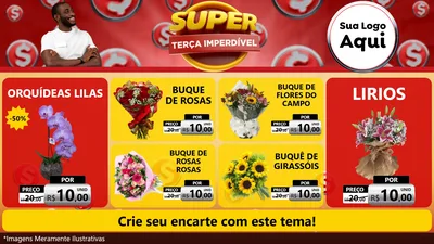 Modelo de TV para TV Horizontal com o tema Super Terça Imperdível para Floricultura e jardim