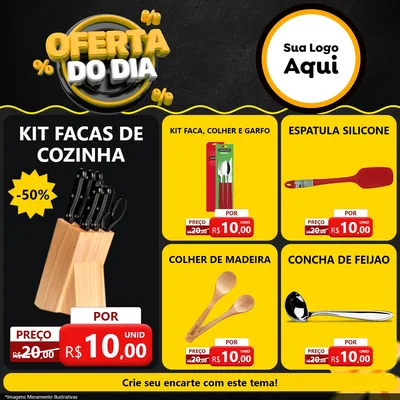 Modelo de Rede Social para Feed Facebook com o tema Oferta Do Dia para Utilidades Domésticas