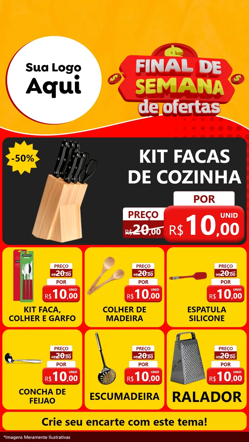 Modelo de Rede Social para Stories com o tema Final de Semana de Ofertas para Utilidades Domésticas
