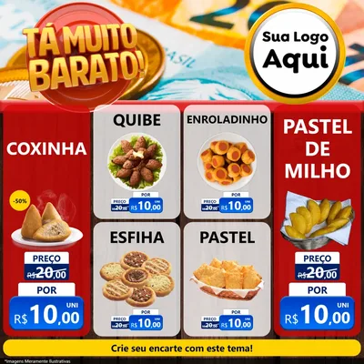 Modelo de Rede Social para Feed Facebook com o tema Está Muito Barato para Salgadaria