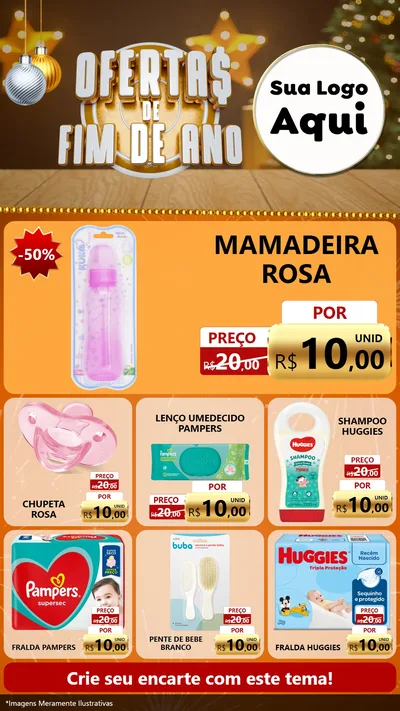 Modelo de Rede Social para Stories com o tema Ofertas de Fim de Ano para Bebês