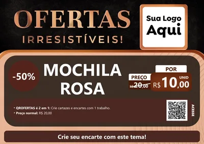 Modelo de Cartaz para Cartaz A4 Horizontal com o tema Ofertas Irresistíveis! para Papelaria