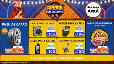 Modelo de TV para TV Horizontal com o tema Arraiá Com Desconto para Auto peças