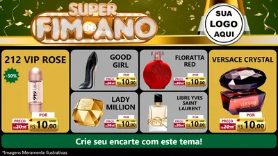 Modelo de TV para TV Horizontal com o tema Super Fim de Ano para Perfumes