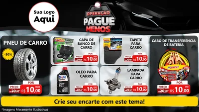Modelo de TV para TV Horizontal com o tema Operação Pague Menos - Automóveis para Auto peças