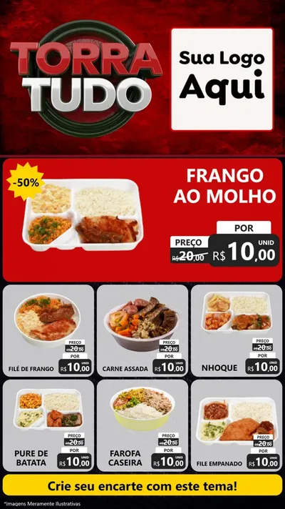 Modelo de Rede Social para Stories com o tema Torra Tudo para Restaurante